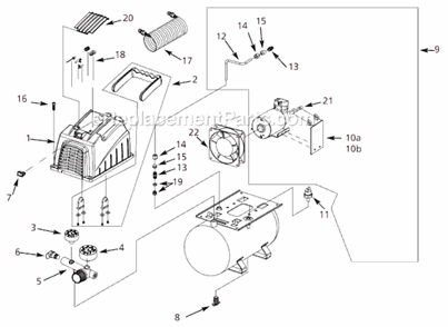 Page A Diagram and Parts List for FP204100 2003 Campbell Hausfeld Compressor